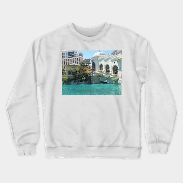 Caesar Palace Waterway 2 Crewneck Sweatshirt by BenjiRetroWave